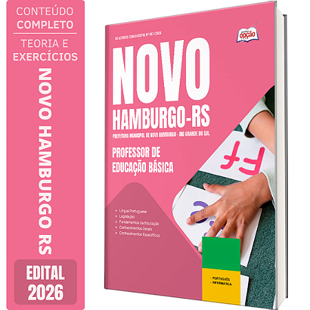 Apostila Prefeitura de Novo Hamburgo RS 2026 - Professor de Educação Básica