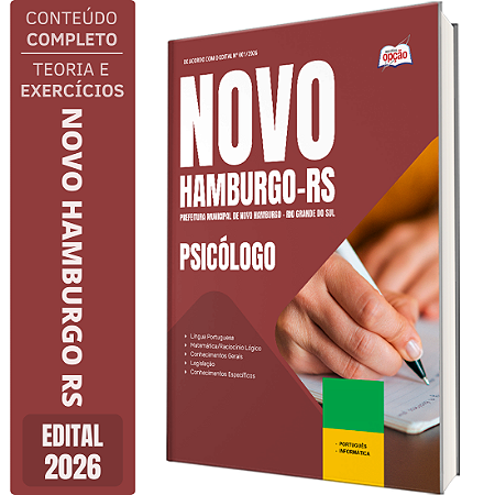 Apostila Prefeitura de Novo Hamburgo RS 2026 - Psicólogo PS