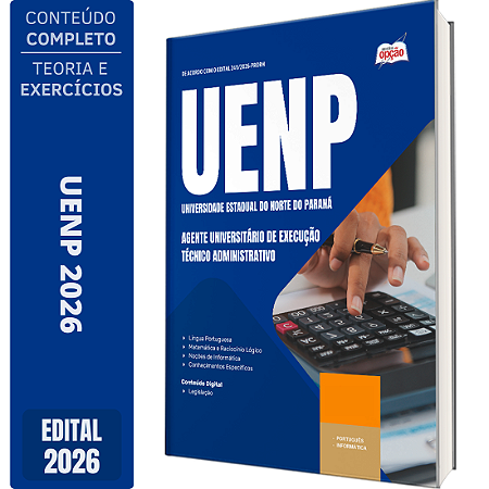 Apostila UENP 2026 Agente Universitário de Execução - Técnico Administrativo