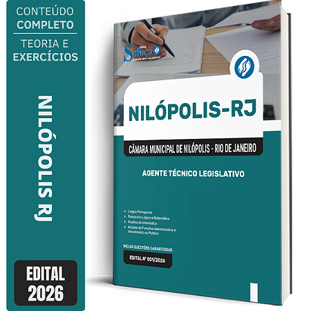 Apostila Câmara de Nilópolis RJ 2026 - Agente Técnico Legislativo