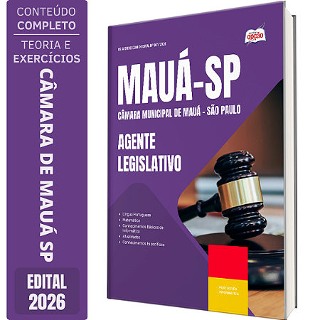 Apostila Câmara de Mauá SP 2026 - Agente Legislativo