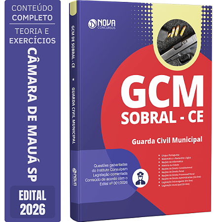 Apostila Prefeitura de Sobral CE 2026 GCM - Guarda Civil Municipal