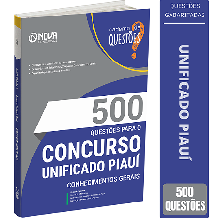 Livro 500 Questões Gabaritadas Unificado PI - Conhecimentos Gerais