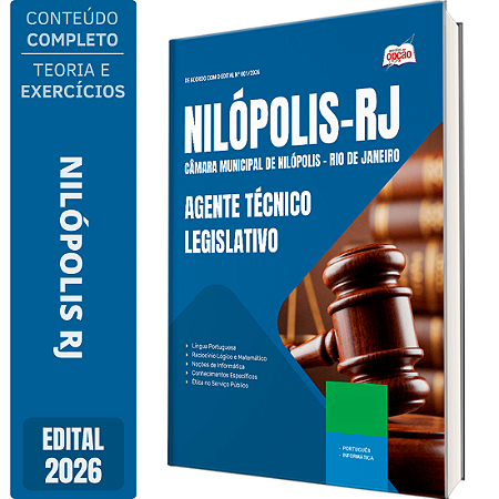 Apostila Câmara de Nilópolis RJ 2026 - Agente Técnico Legislativo