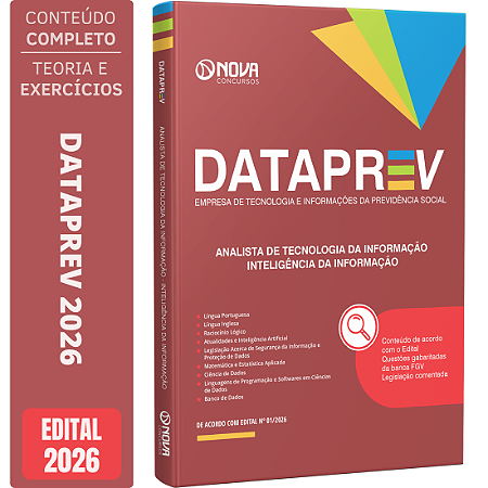 Apostila Dataprev 2026 Analista de Tecnologia da Informação - Inteligência da Informação
