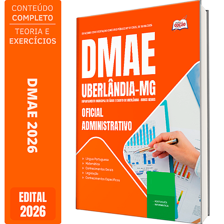 Apostila DMAE Uberlândia MG 2026 - Oficial Administrativo
