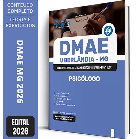 Apostila DMAE Uberlândia MG 2026 - Psicólogo