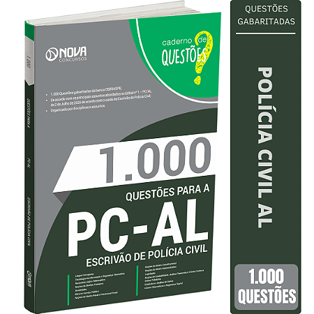 Livro 1000 Questões PC AL - Escrivão de Polícia Civil