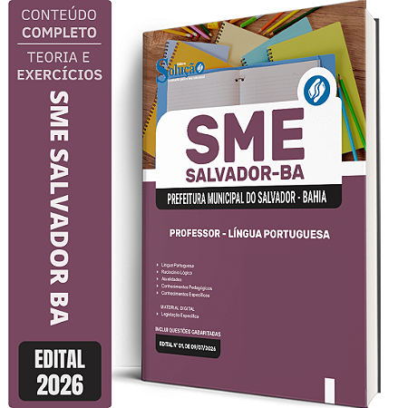 Apostila SME Salvador BA 2026 Professor - Língua Portuguesa