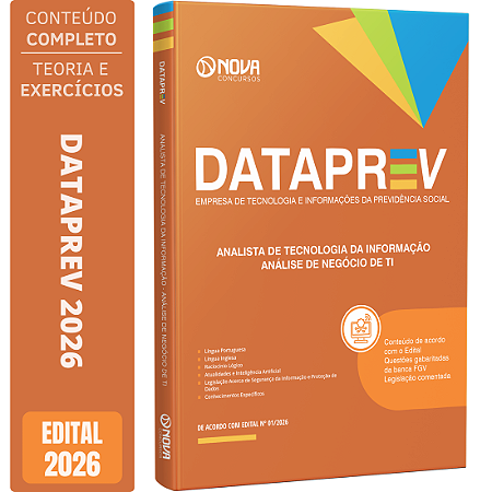 Apostila Dataprev 2026 Analista de Tecnologia da Informação - Análise de Negócio de TI