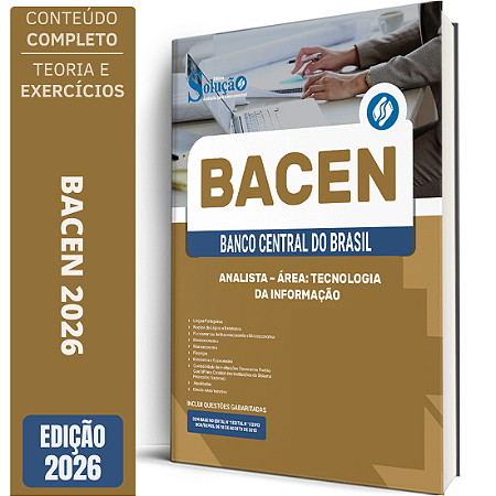 Apostila BACEN 2026 Analista - Área: Tecnologia da Informação