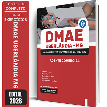 Apostila DMAE Uberlândia MG 2026 - Agente Comercial