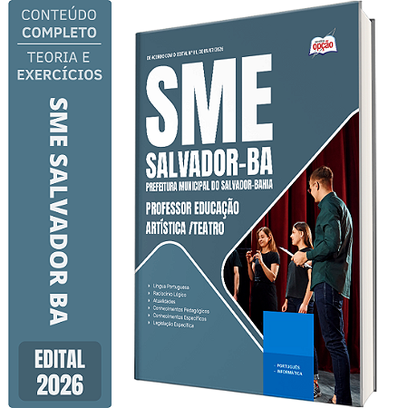 Apostila SME Salvador BA 2026 - Professor Educação Artística/Teatro