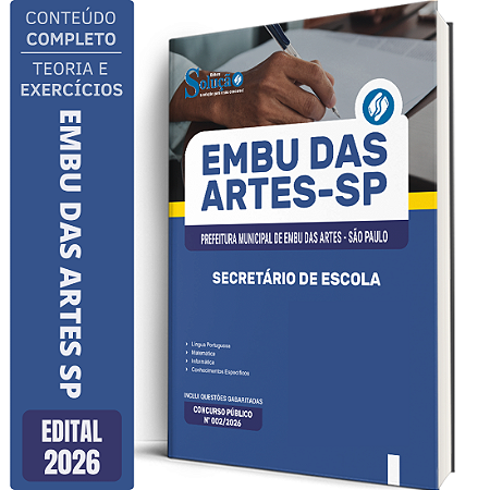 Apostila Prefeitura de Embu das Artes SP 2026 - Secretário de Escola
