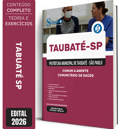 Apostila Prefeitura de Taubaté SP 2026 - Agente Comunitário de Saúde