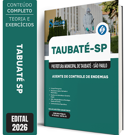 Apostila Prefeitura de Taubaté SP 2026 - Agente Controle de Endemias