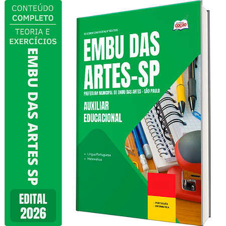 Apostila Prefeitura de Embu das Artes SP 2026 - Auxiliar Educacional