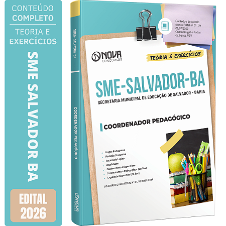 Apostila SME Salvador BA 2026 Coordenador Pedagógico 1 - 40h