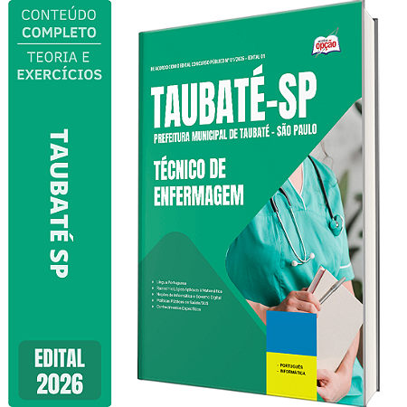 Apostila Prefeitura de Taubaté SP 2026 - Técnico de Enfermagem