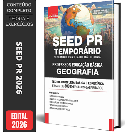 Apostila SEED PR 2026 Professor de Educação Básica - Geografia