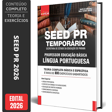 Apostila SEED PR 2026 Professor de Educação Básica - Língua Portuguesa