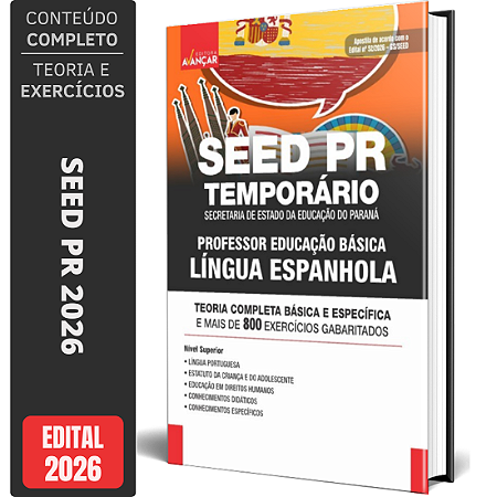 Apostila SEED PR 2026 Professor de Educação Básica - Língua Espanhola