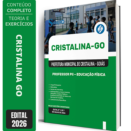 Apostila Prefeitura de Cristalina GO 2026 Professor PII - Educação Física
