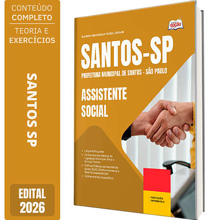 Apostila Prefeitura de Santos SP 2026 - Assistente Social