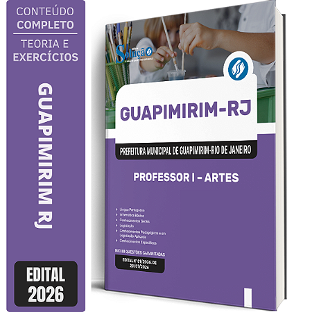Apostila Prefeitura de Guapimirim RJ 2026 Professor 1 - Artes