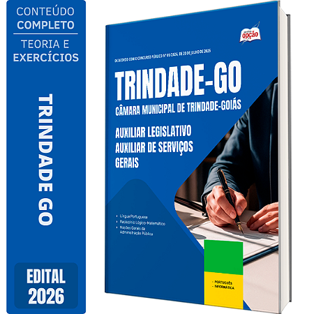 Apostila Câmara de Trindade GO 2026 Auxiliar Legislativo - Auxiliar de Serviços Gerais
