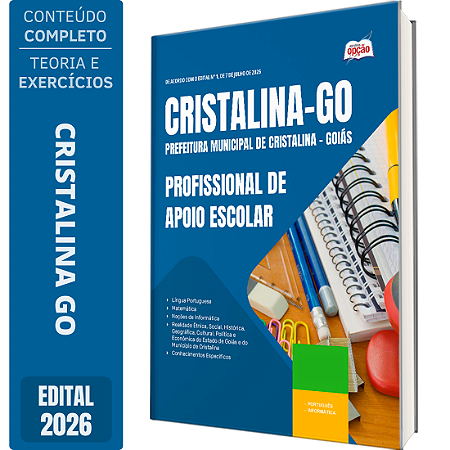 Apostila Prefeitura de Cristalina GO 2026 - Profissional de Apoio Escolar