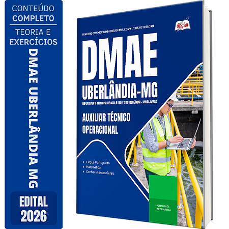 Apostila DMAE Uberlândia MG 2026 - Auxiliar Técnico Operacional