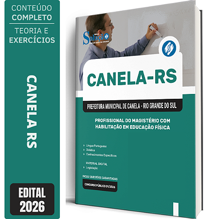 Apostila Prefeitura de Canela RS 2026 - Profissional do Magistério com Habilitação em Educação Física