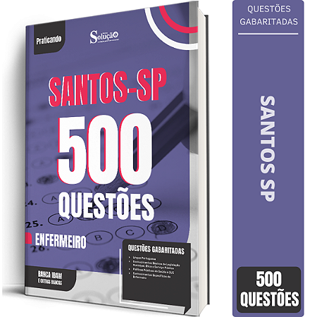 Caderno de 500 Questões Prefeitura de Santos SP - Enfermeiro