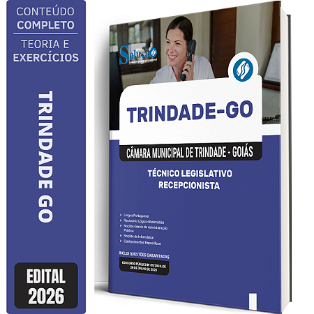Apostila Câmara de Trindade GO 2026 Técnico Legislativo - Recepcionista