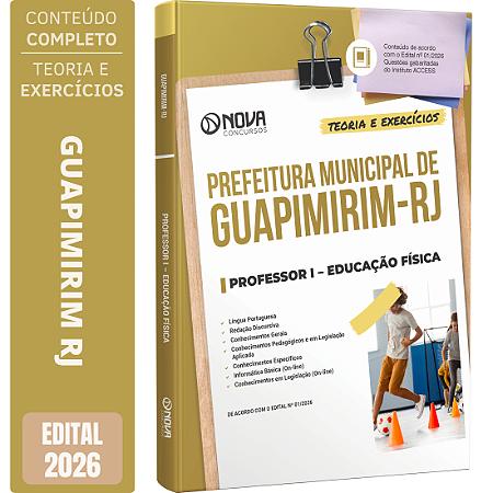 Apostila Prefeitura de Guapimirim RJ 2026 Professor 1 - Educação Física