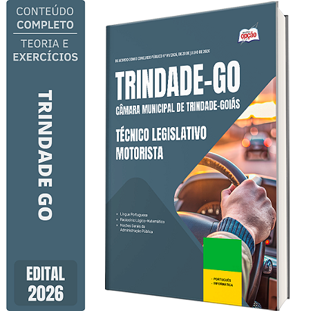 Apostila Câmara de Trindade GO 2026 Técnico Legislativo - Motorista