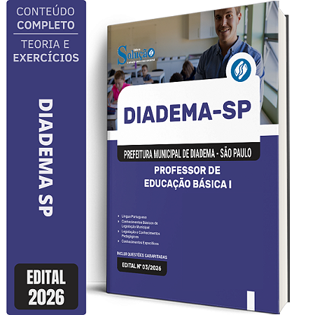 Apostila Prefeitura de Diadema SP 2026 - Professor de Educação Básica 1