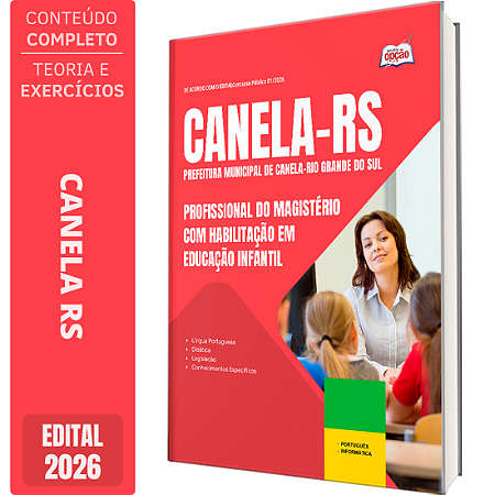Apostila Prefeitura de Canela RS 2026 - Profissional do Magistério com Habilitação em Educação Infantil