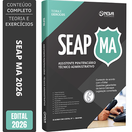 Apostila SEAP MA 2026 Assistente Penitenciário - Especialidade: Técnico Administrativo