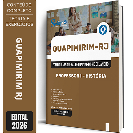 Apostila Prefeitura de Guapimirim RJ 2026 Professor 1 - História