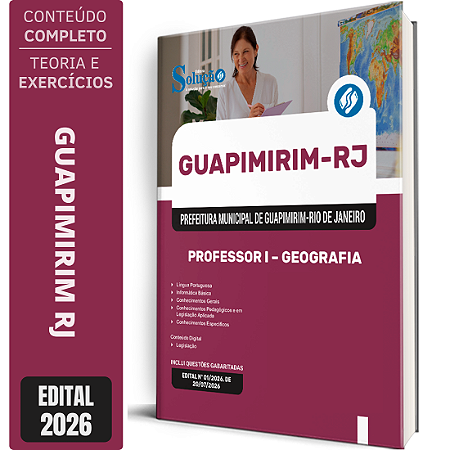 Apostila Prefeitura de Guapimirim RJ 2026 Professor 1 - Geografia