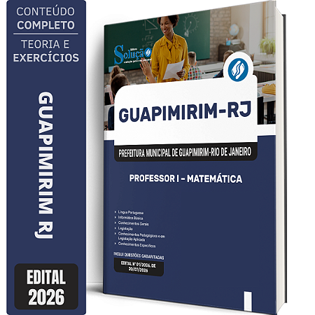 Apostila Prefeitura de Guapimirim RJ 2026 Professor 1 - Matemática