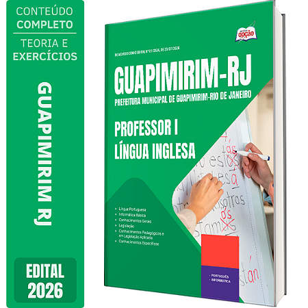 Apostila Prefeitura de Guapimirim RJ 2026 Professor 1 - Língua Inglesa
