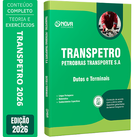 Apostila Transpetro 2026 Profissional Transpetro de Nível Médio - Júnior - Dutos e Terminais