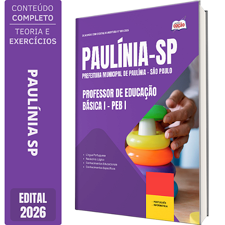 Apostila Prefeitura de Paulínia SP 2026 Professor de Educação Básica 1 - PEB 1