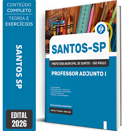 Apostila Prefeitura de Santos SP 2026 - Professor Adjunto 1