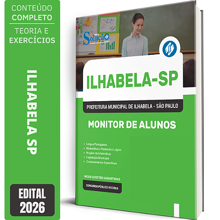 Apostila Prefeitura de Ilhabela SP 2026 - Monitor de Alunos