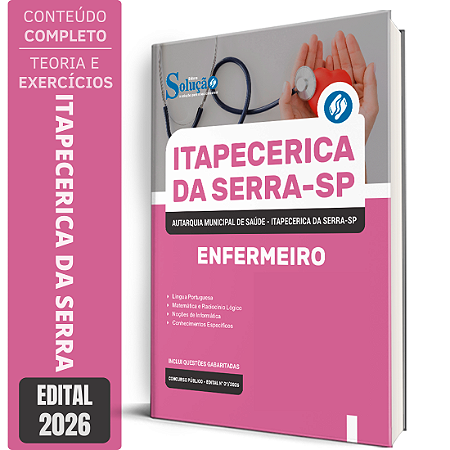 Apostila AMS Itapecerica SP 2026 - Enfermeiro
