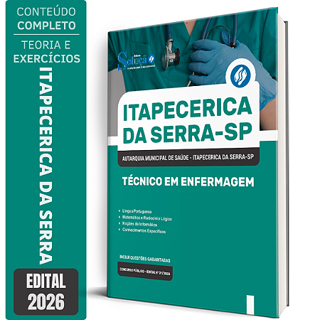 Apostila AMS Itapecerica SP 2026 - Técnico em Enfermagem